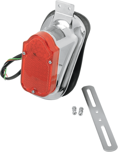 Tombstone Taillight/License Plate Mount - Top Tag - Red Lens - Lutzka's Garage