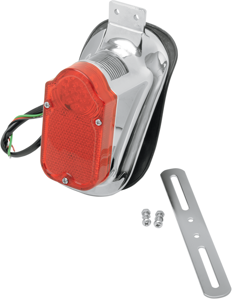Tombstone Taillight/License Plate Mount - Top Tag - Red Lens - Lutzka's Garage