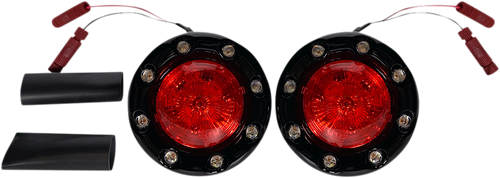 ProBEAM® Bullet Ringz™ LED Turn Signals - Black/Red - Lutzka's Garage