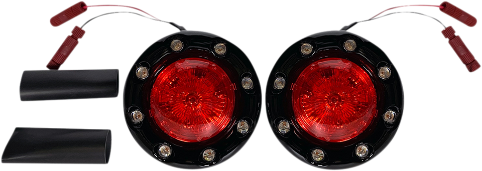 ProBEAM® Bullet Ringz™ LED Turn Signals - Black/Red - Lutzka's Garage