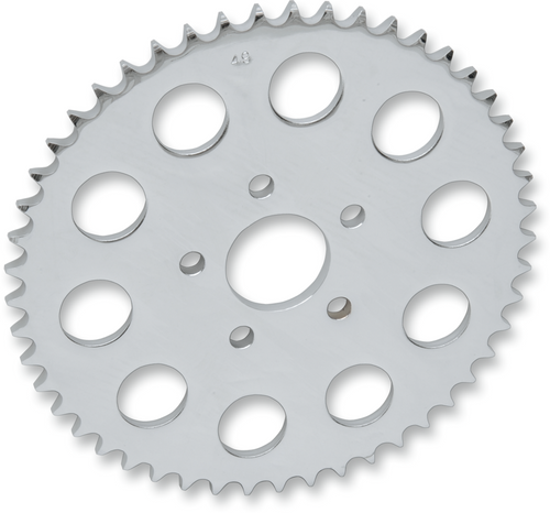 Rear Sprocket - Chrome - Flat - 48 Tooth - Lutzka's Garage