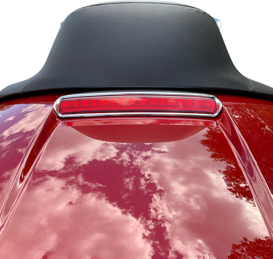 Tour Pack Lid Light - Chrome/Red - Lutzka's Garage