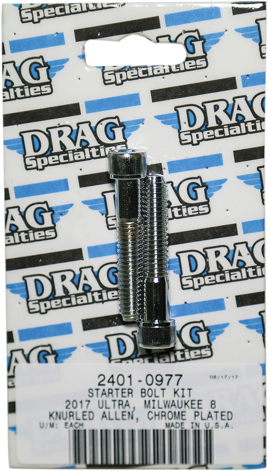 Bolt Kit M8 Starter Knurled All Chrome