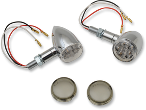 LED Marker Lights - Chrome/Red - Smoke Lens - Lutzka's Garage