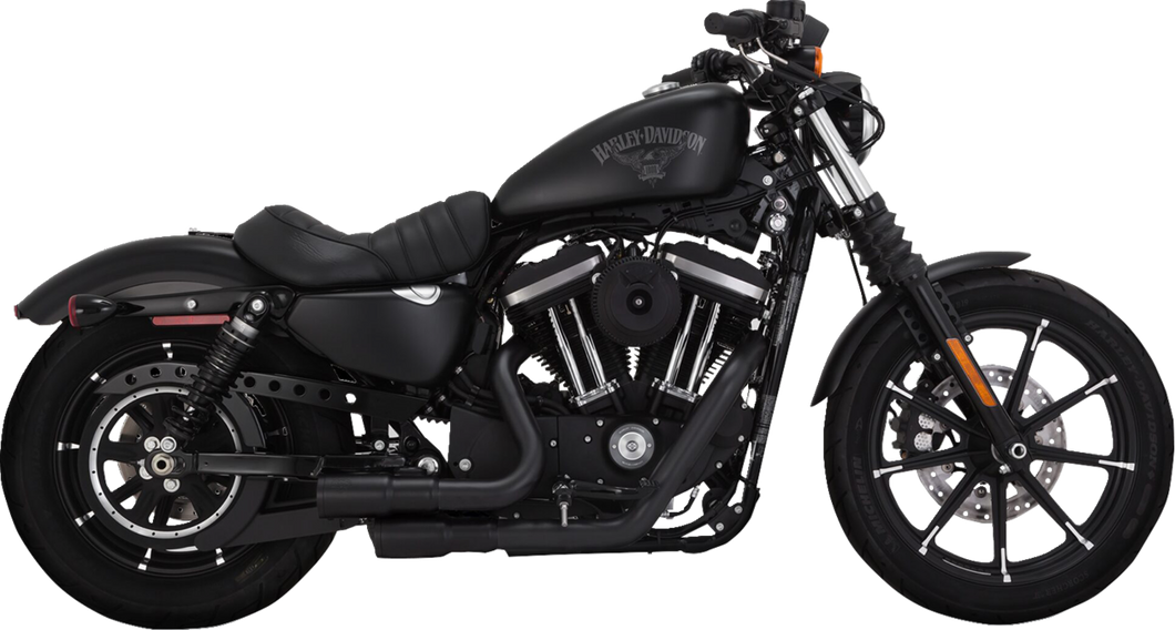 2-into-2 Mini Grenades Exhaust System - Black - Lutzka's Garage