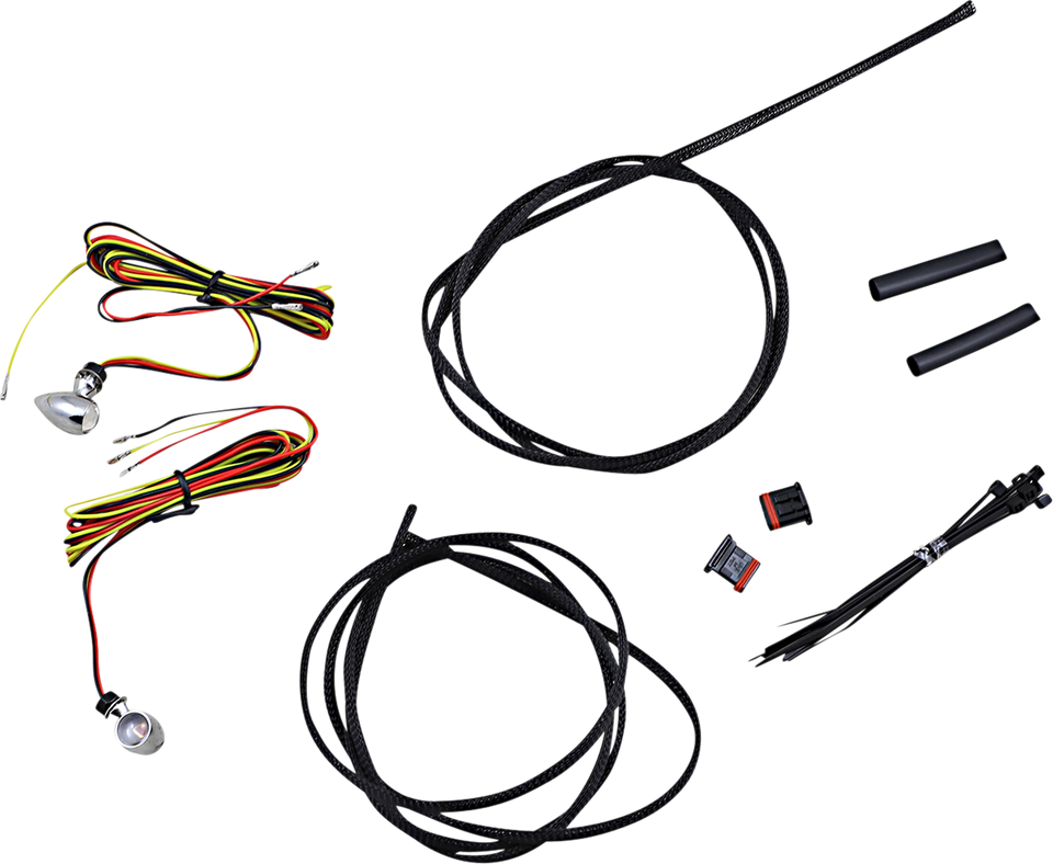 Micro Turn Signals - Dual - Amber/Red - Chrome - Lutzka's Garage