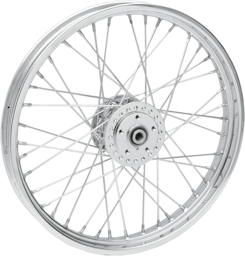 Wheel - Laced - 40 Spoke - Front - Chrome - 21x2.15 - Lutzka's Garage