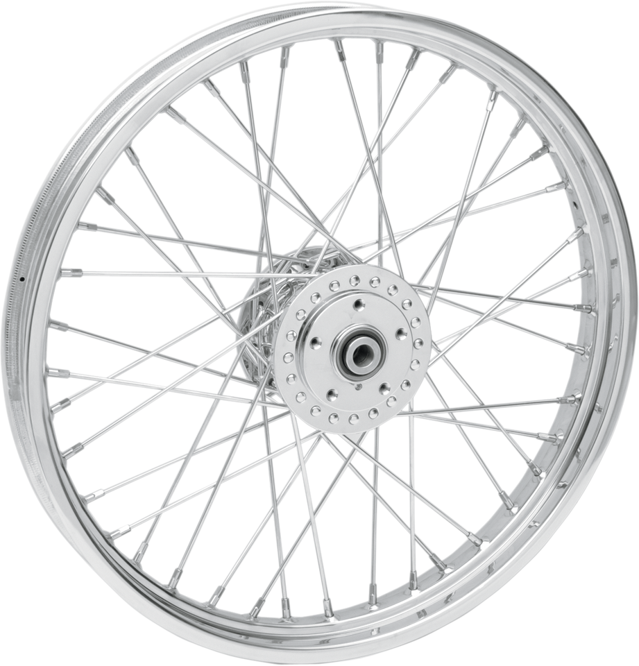 Wheel - Laced - 40 Spoke - Front - Chrome - 21x2.15 - Lutzka's Garage