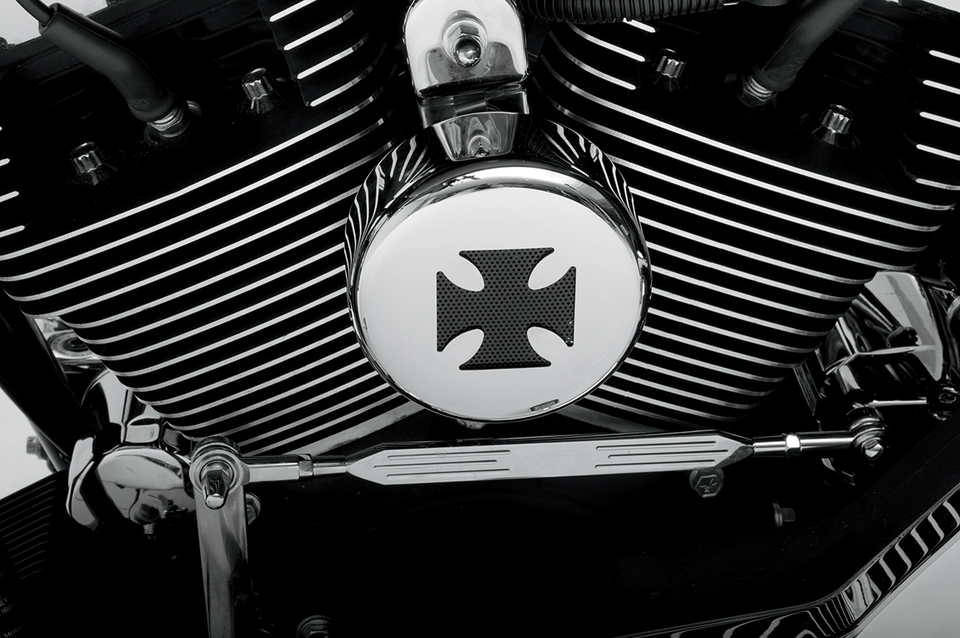 Horn Cover - Cross - 91-16 - Chrome - Lutzka's Garage