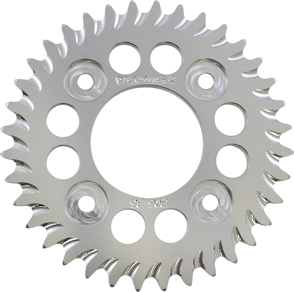 Aluminum Sprocket - Silver - Rear - 36 Tooth - Lutzka's Garage