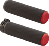 Grips - Knurled - Cable - Red - Lutzka's Garage