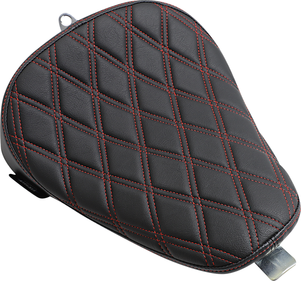 Bobber Solo Seat - Double Diamond - Red Stitch - 10-22 XL