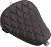 Bobber Solo Seat - Double Diamond - Red Stitch - 10-22 XL