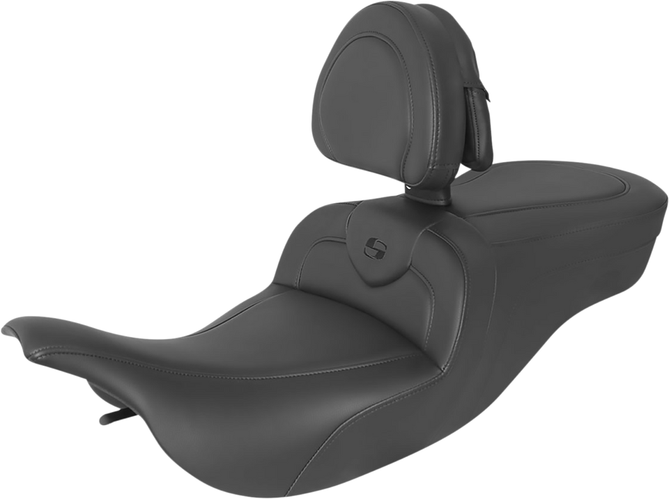 RoadSofa™ Seat - With Backrest - Black W/Black Stitching