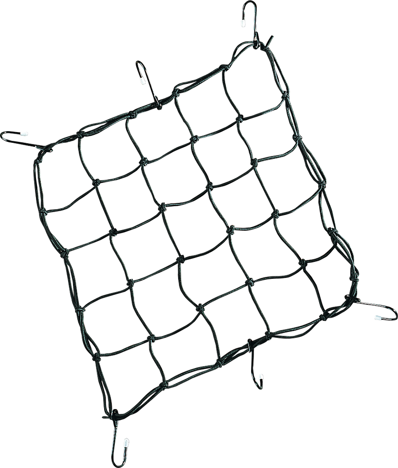 Cargo Net - 15" x 15" - 6 Hook - Black - Lutzka's Garage