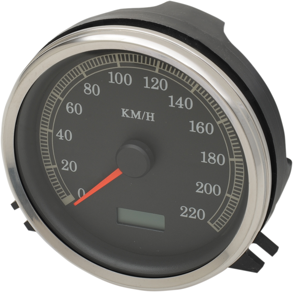 Electronic KM/H Speedometer - Black Face - Lutzka's Garage