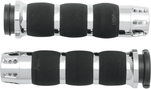 Grips - Gatlin - Air Cushioned - TBW - Chrome - Lutzka's Garage