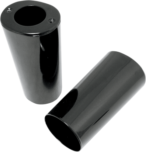 Fork Slider Covers - Gloss Black - Smooth - Stock Length - Replacement OEM Number 45964-86 - Lutzka's Garage