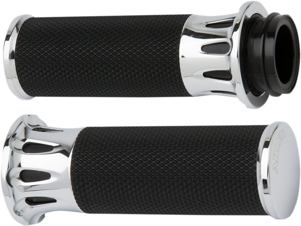 Grips - Deep Cut - TBW - Chrome - Lutzka's Garage