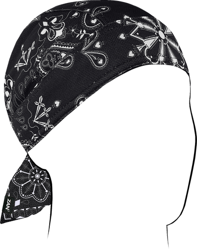 Flydanna Micro-Mesh Polyester Headwrap - Black Paisley - Lutzka's Garage