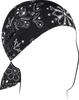 Flydanna Micro-Mesh Polyester Headwrap - Black Paisley - Lutzka's Garage