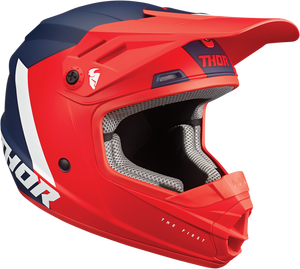 Youth Sector Helmet - Chev - Red/Navy - Small - Lutzka's Garage