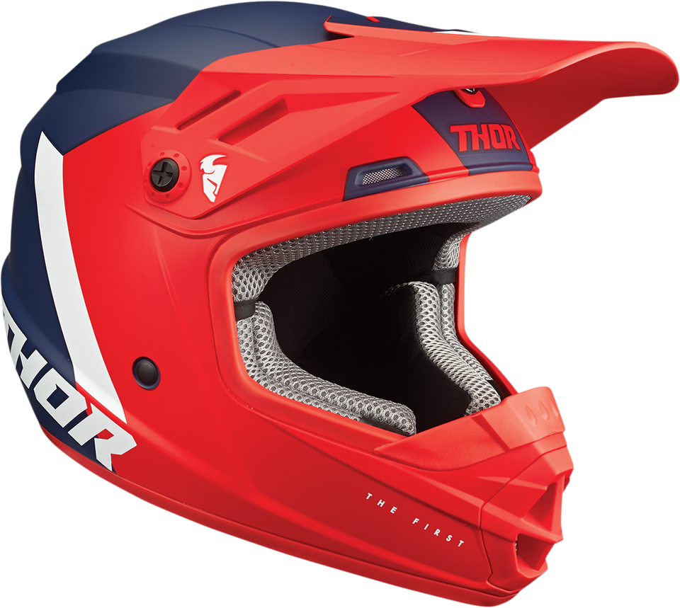 Youth Sector Helmet - Chev - Red/Navy - Small - Lutzka's Garage
