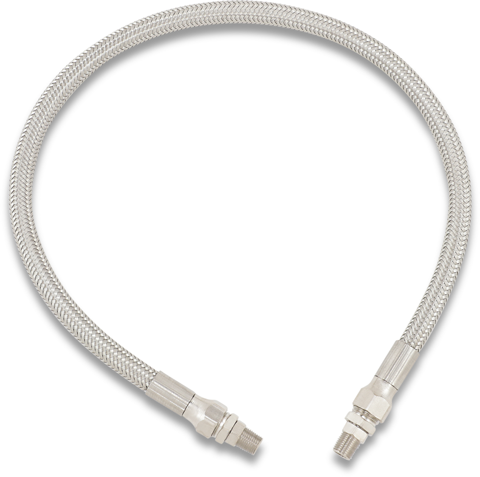 Oil Line with Fittings - Stainless Steel - 22" - Lutzka's Garage