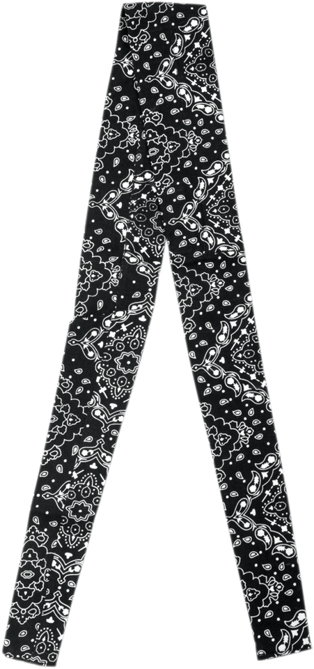 Paisley Tie-On Cooldanna® Head Wrap - Black Paisley - Lutzka's Garage