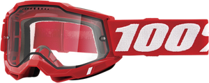 Accuri 2 Enduro MTB Goggles - Neon Red - Clear - Lutzka's Garage