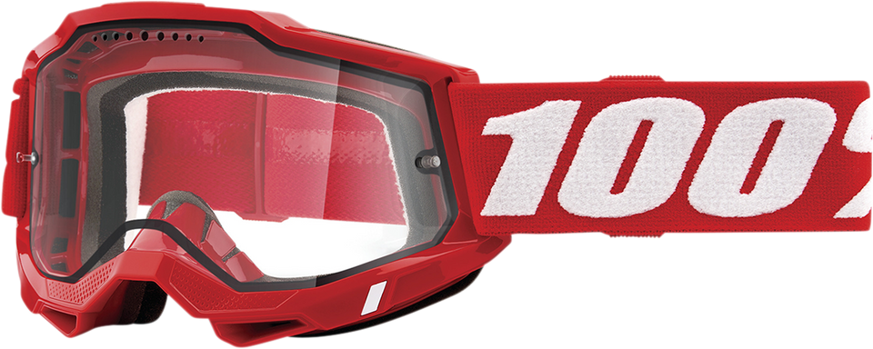 Accuri 2 Enduro MTB Goggles - Neon Red - Clear - Lutzka's Garage