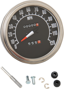 5" MPH FL-Style 1:1 Speedometer -  68-84 Black Face