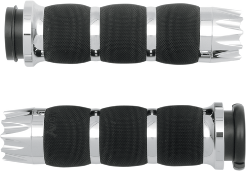 Grips - Excalibur - Air Cushioned - TBW - Chrome - Lutzka's Garage