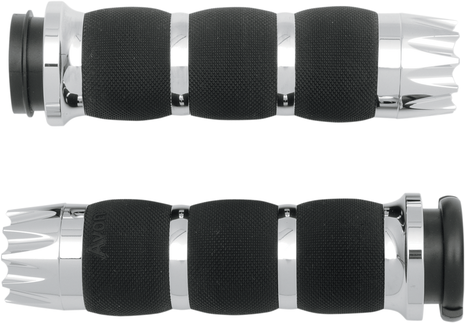 Grips - Excalibur - Air Cushioned - TBW - Chrome - Lutzka's Garage