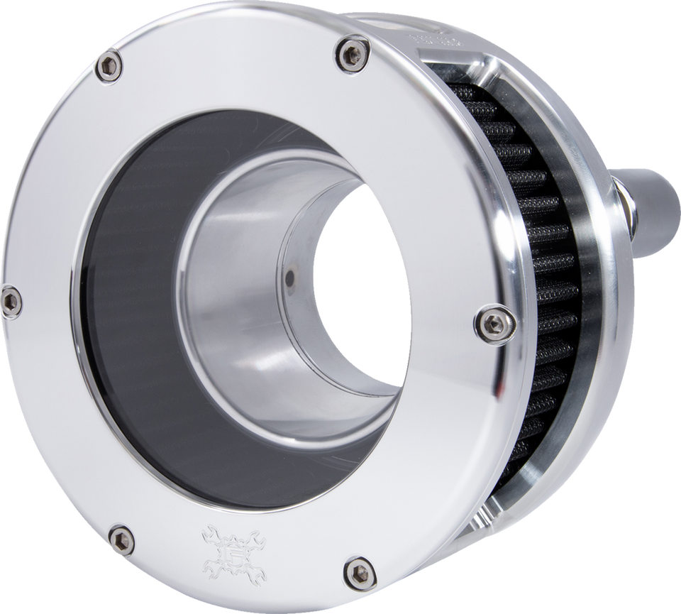 Air Cleaner - BA Series - Raw - Clear Cover - Black - M8 - Lutzka's Garage