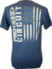 Logo Flag T-Shirt - Heather Navy - Large - Lutzka's Garage