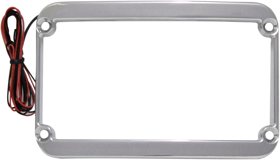 Lighted License Plate Frame - Chrome - Lutzka's Garage