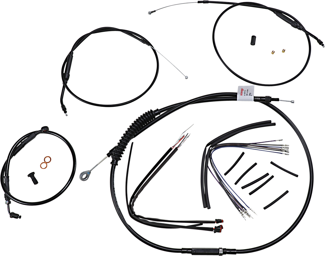 Handlebar Cable and Brake Line Kit - Extended - Sportsters - 12