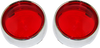Bullet Signal Lenses - Chrome/Red - Lutzka's Garage