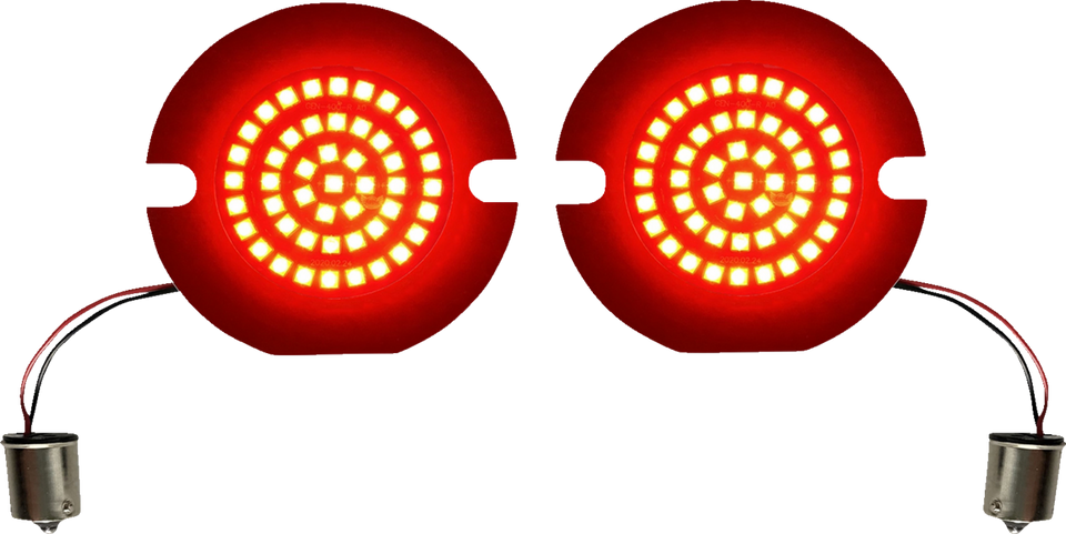 Turn Signal Insert - LED - Red - Flat - Lutzka's Garage