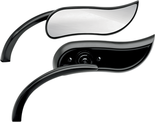 Upswept Mirror - Black - Right - Lutzka's Garage