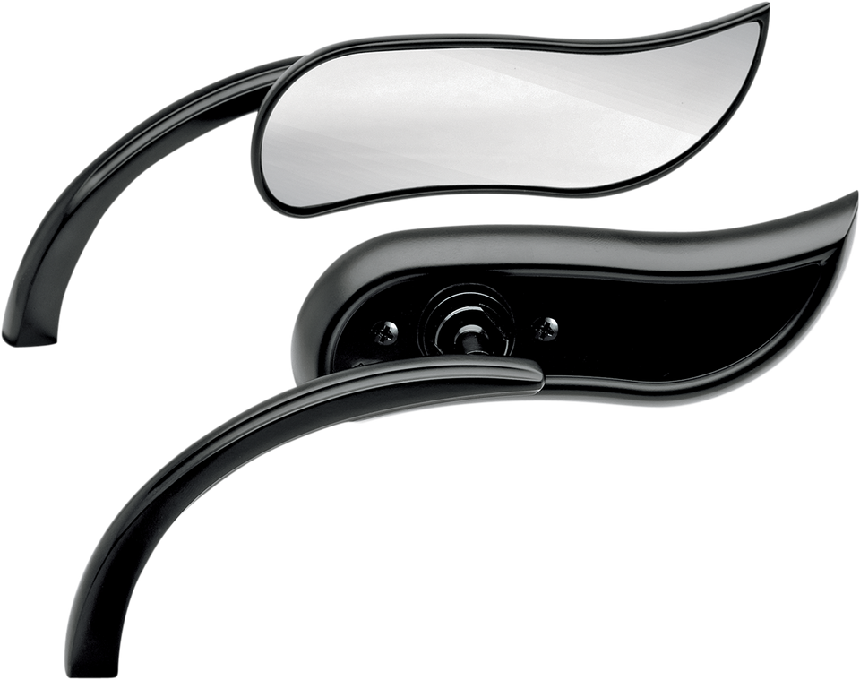 Upswept Mirror - Black - Right - Lutzka's Garage