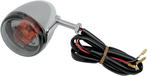 Universal Turn Signal Light - Rear - Chrome with Smoke Lens - Lutzka's Garage