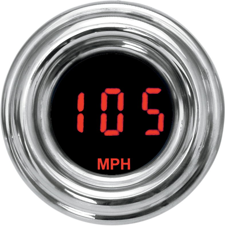 1-7/8" MPH 4000 Series Speedometer - Red Display - Lutzka's Garage
