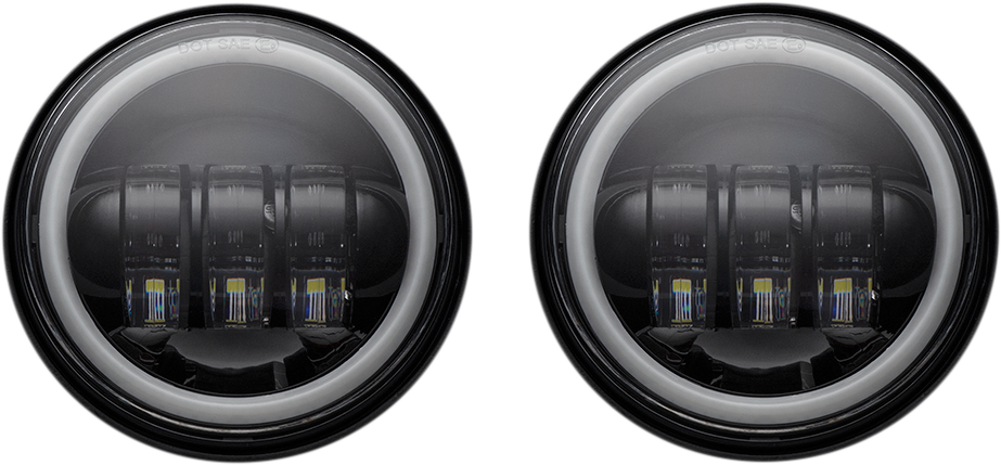 4.5" Passing Lamp - with Halo - Black - Lutzka's Garage