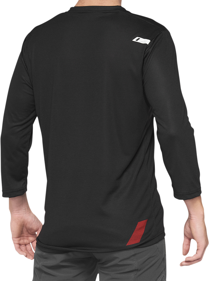 Airmatic 3/4 Sleeve Jersey - Black/Red - Small - Lutzka's Garage