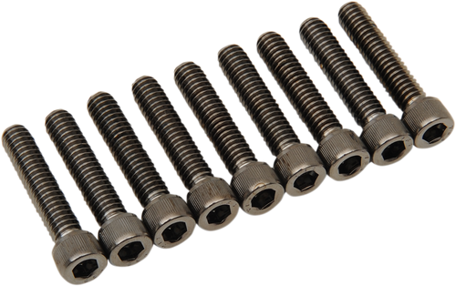 Bolt Kit M8 Camshaft Cover Black/Chrome Knurled