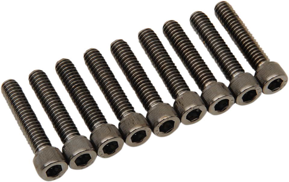 Bolt Kit M8 Camshaft Cover Black/Chrome Knurled