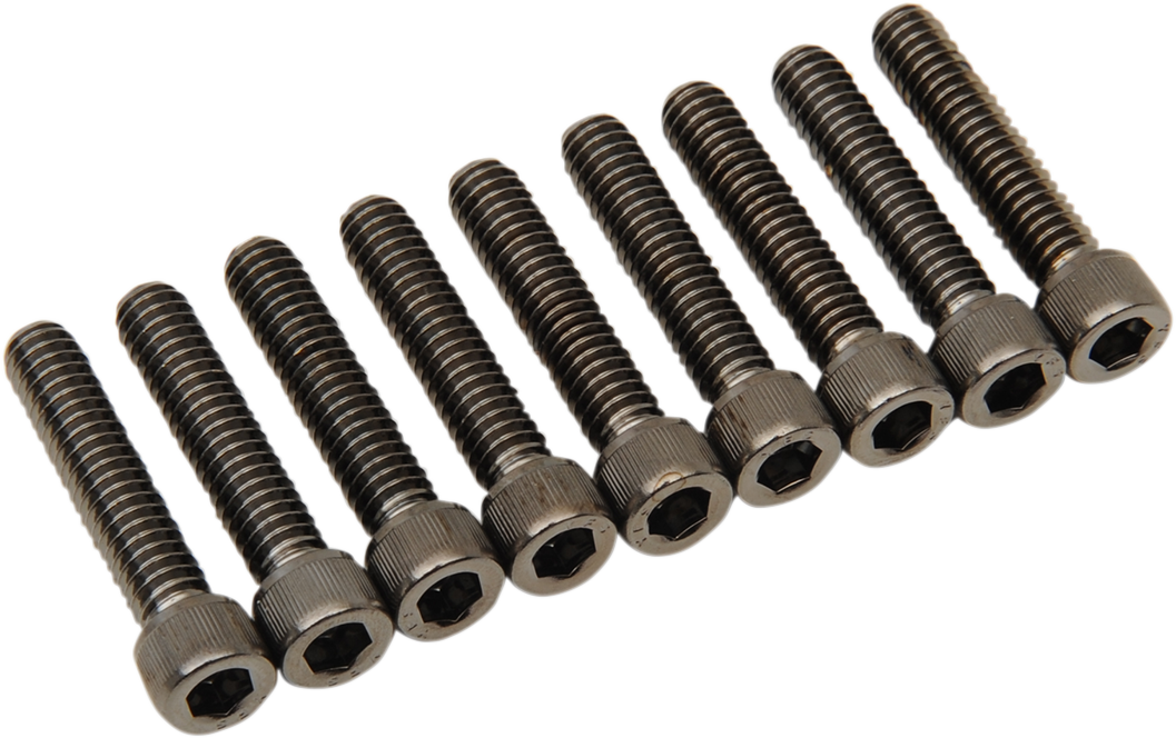 Bolt Kit M8 Camshaft Cover Black/Chrome Knurled