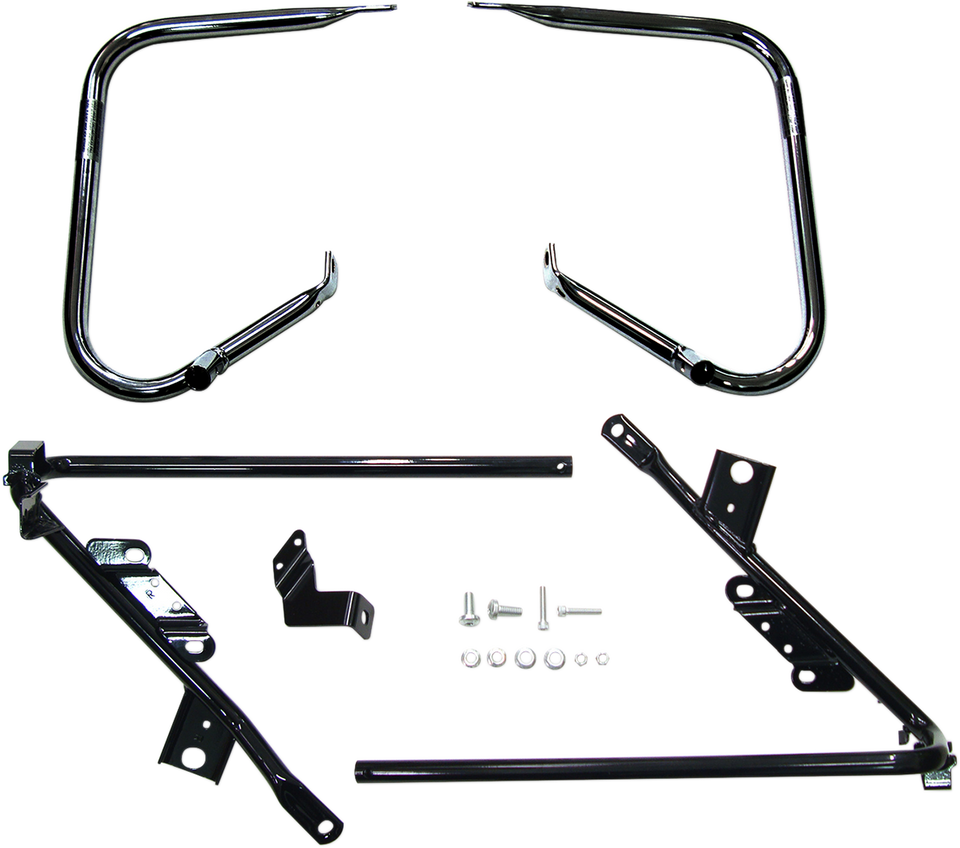 Saddlebag Support Brackets - Black - 09-13FLT - Lutzka's Garage